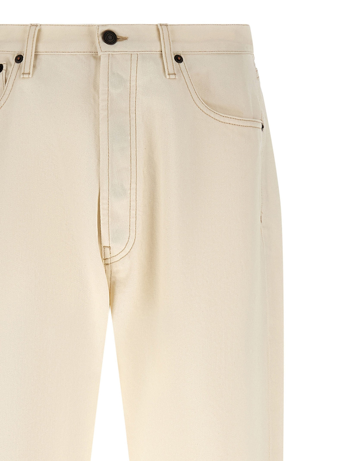 PRADA Contrast Stitching Jeans White