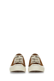 Converse unisex chuck ox sneaker brown suede low-top with white laces and cream rubber sole