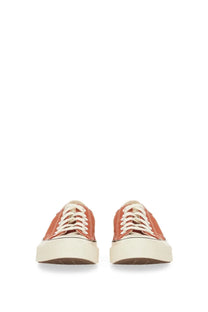 Converse unisex chuck ox sneaker red coral canvas low-top with cream laces and white rubber sole
