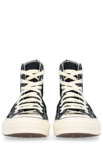 Converse unisex chuck vintage sneaker black high-top canvas with cream laces and soles in classic design