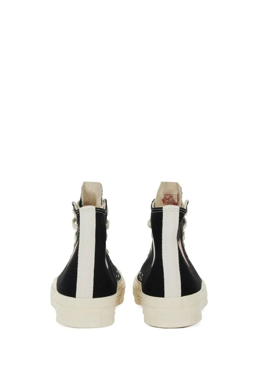 Converse unisex sneaker black high-top with white side stripes and cream rubber soles for casual wear