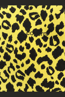 Yellow leopard print pattern on coperni men’s hooded cotton sweatshirt with bold black spots