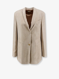Alysi Women's Corduroy Blazer Gold