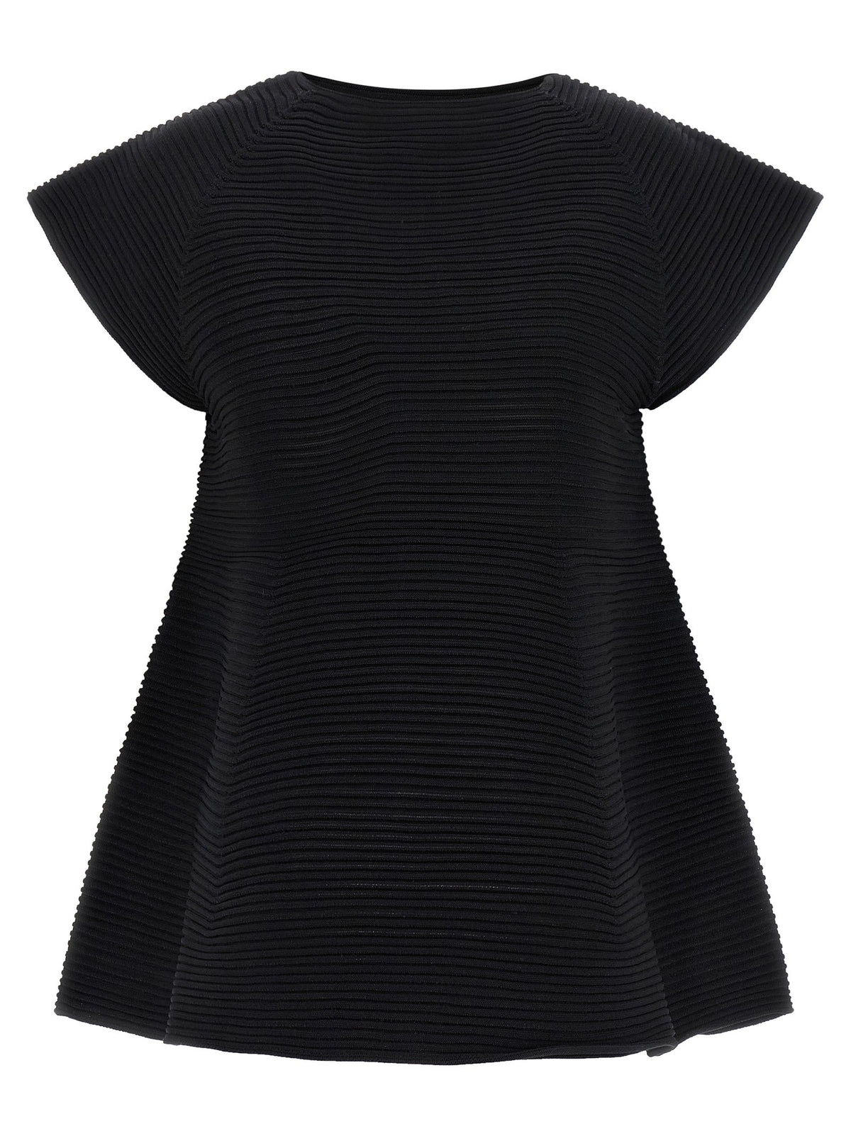 ISSEY MIYAKE Corrugated Knit Dress Black