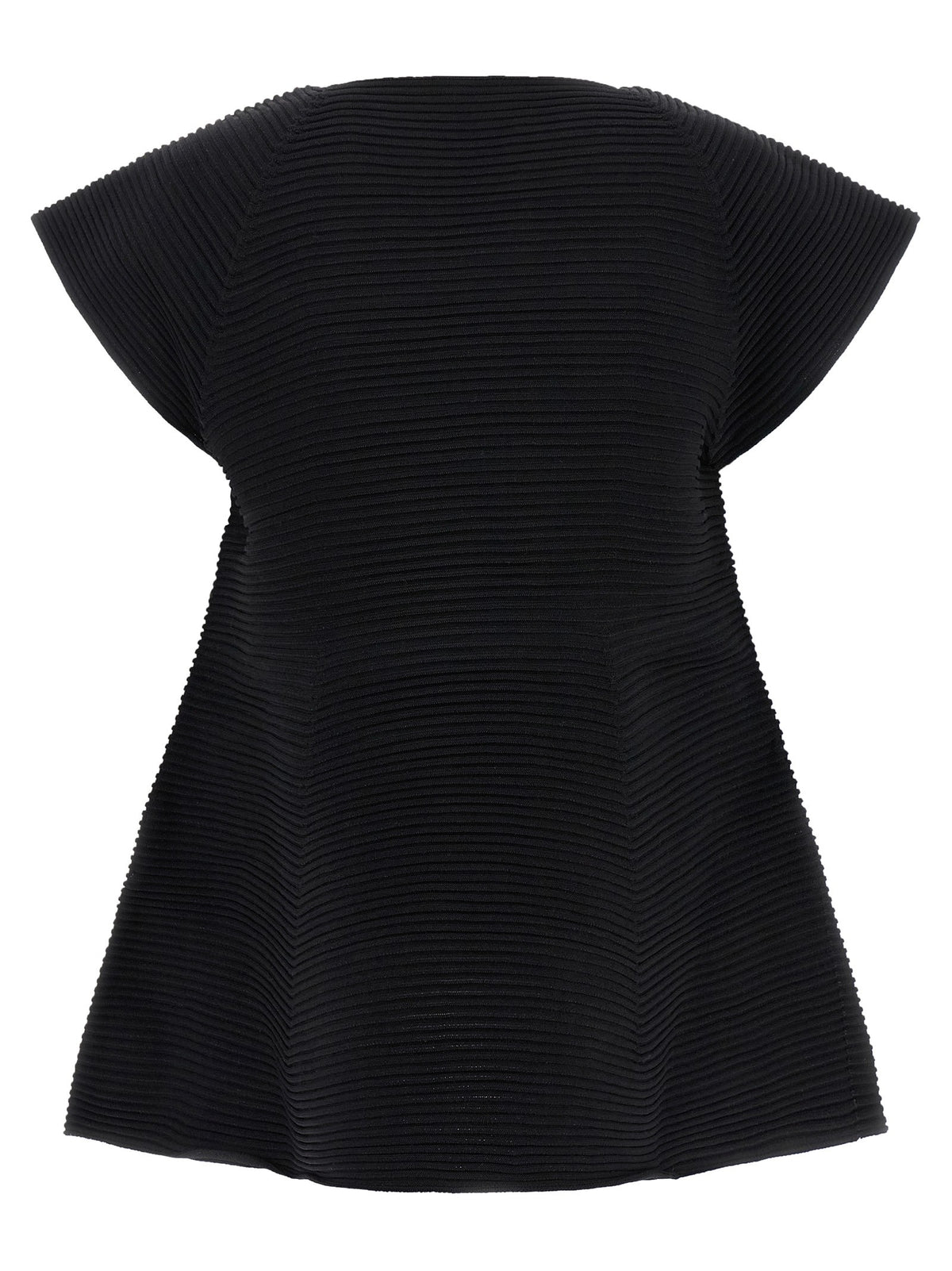 ISSEY MIYAKE Corrugated Knit Dress Black