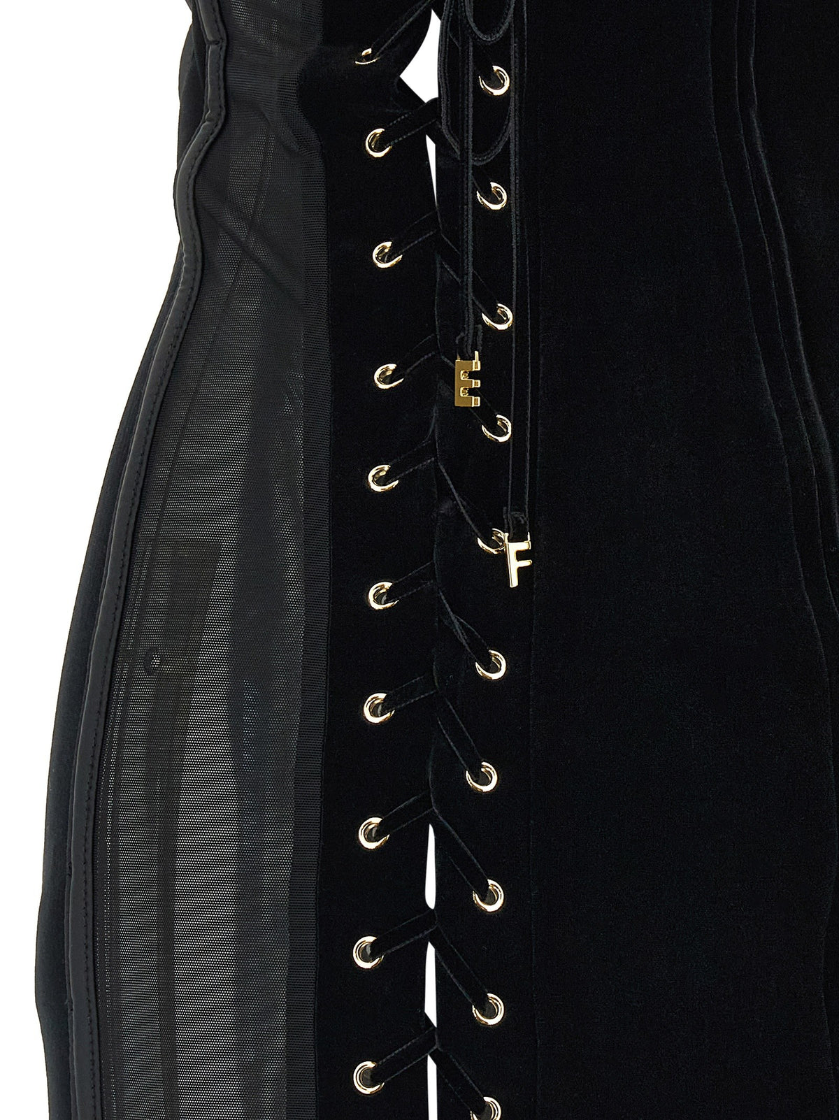 Elisabetta Franchi Corset Dress Black