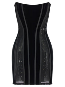 Elisabetta Franchi Corset Dress Black