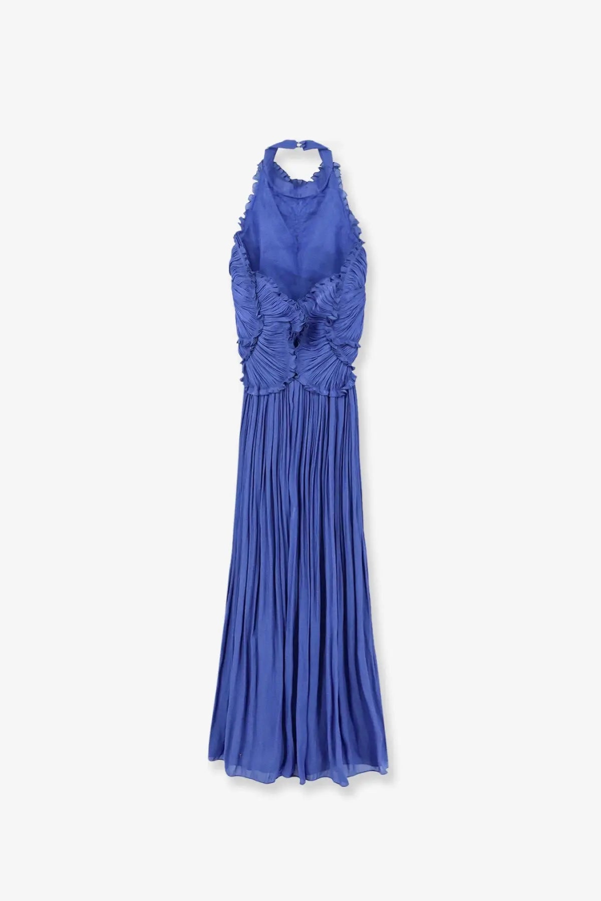 Costarellos Women's Lurex Georgette Long Dress Blue