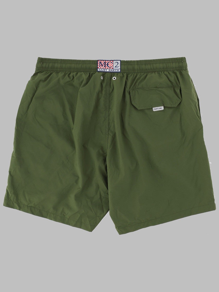 Mc2 Saint Barth Men's Costume DA Bagno Con Coulisse Green