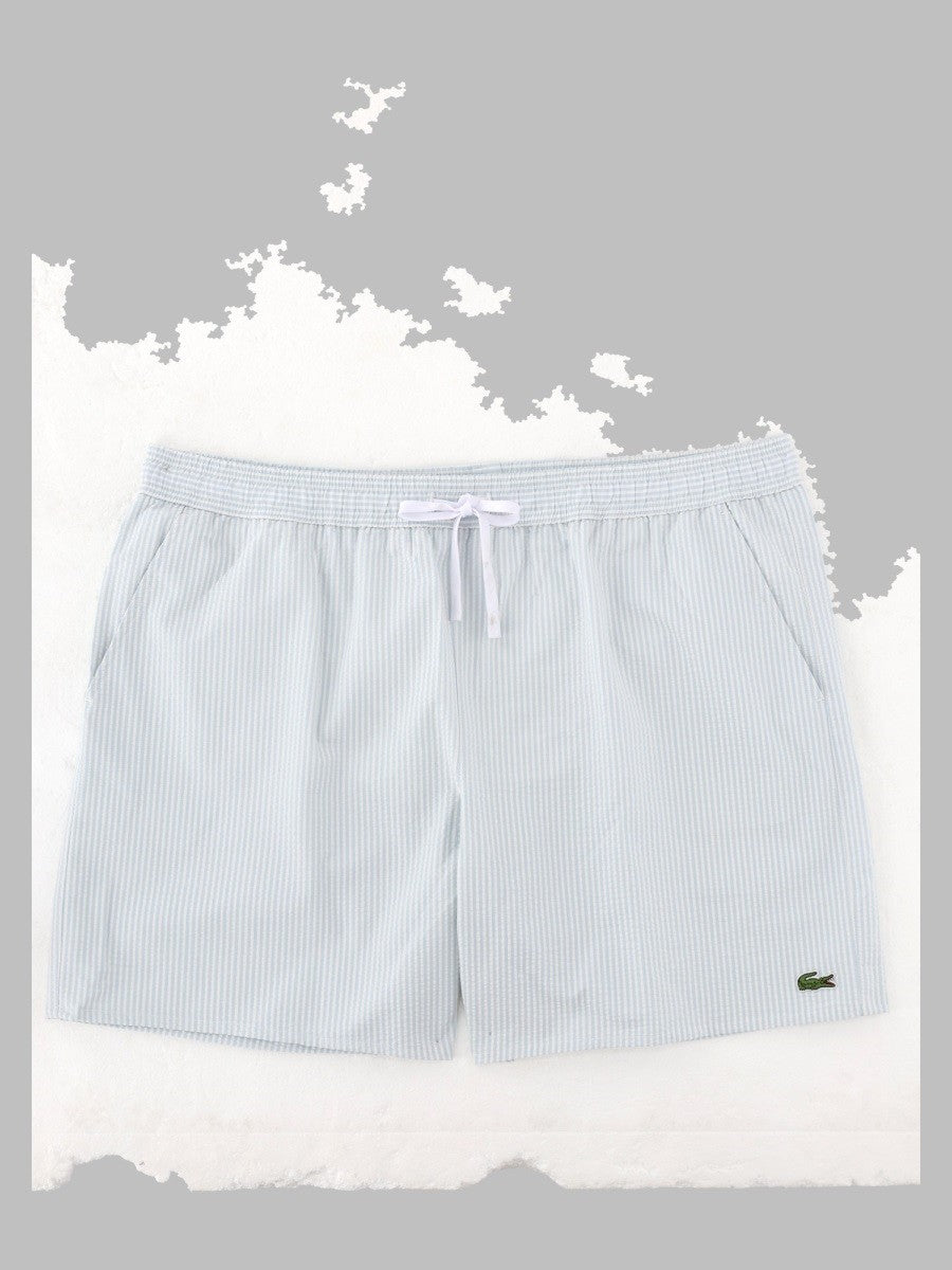 Lacoste Men's Costume Da Bagno Con Coulisse Blue