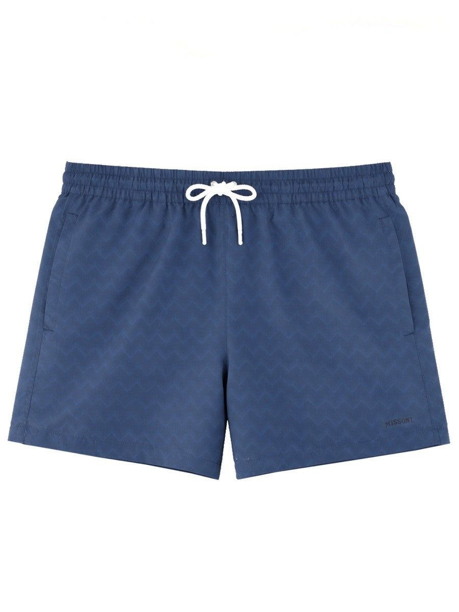 Missoni Men's Costume DA Bagno Con Stampa Blue
