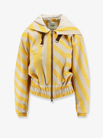 Fendi Women's Pequin Striped Jacket Yellow