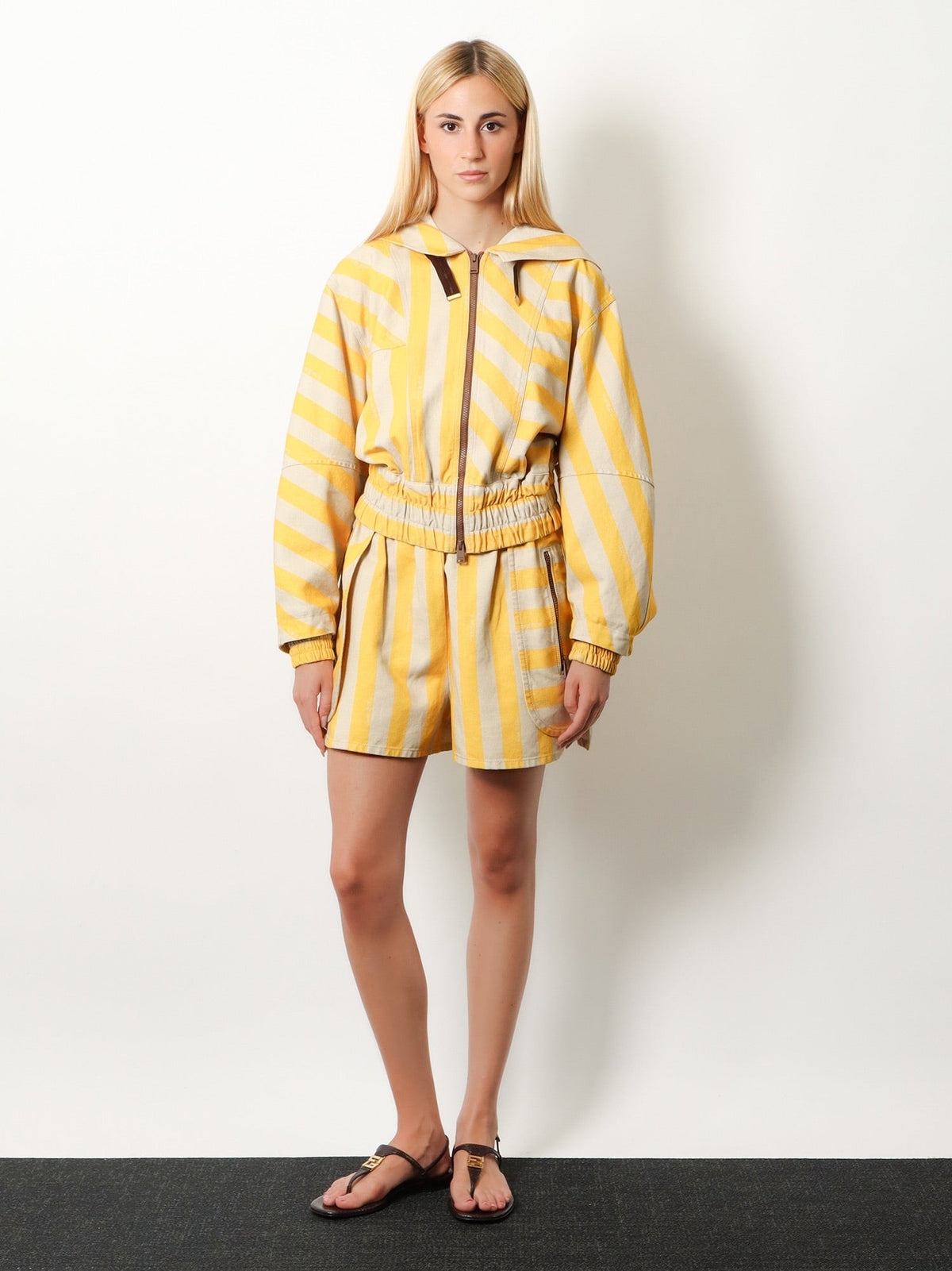 Fendi Women's Cotton and Linen Jacket GINESTRA 26