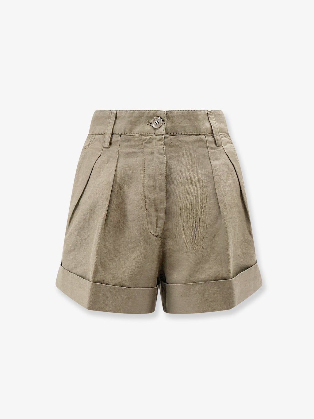 ASPESI Women's Cotton and Linen Shorts Beige
