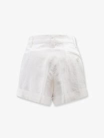 ASPESI Women's Cotton and Linen Shorts White