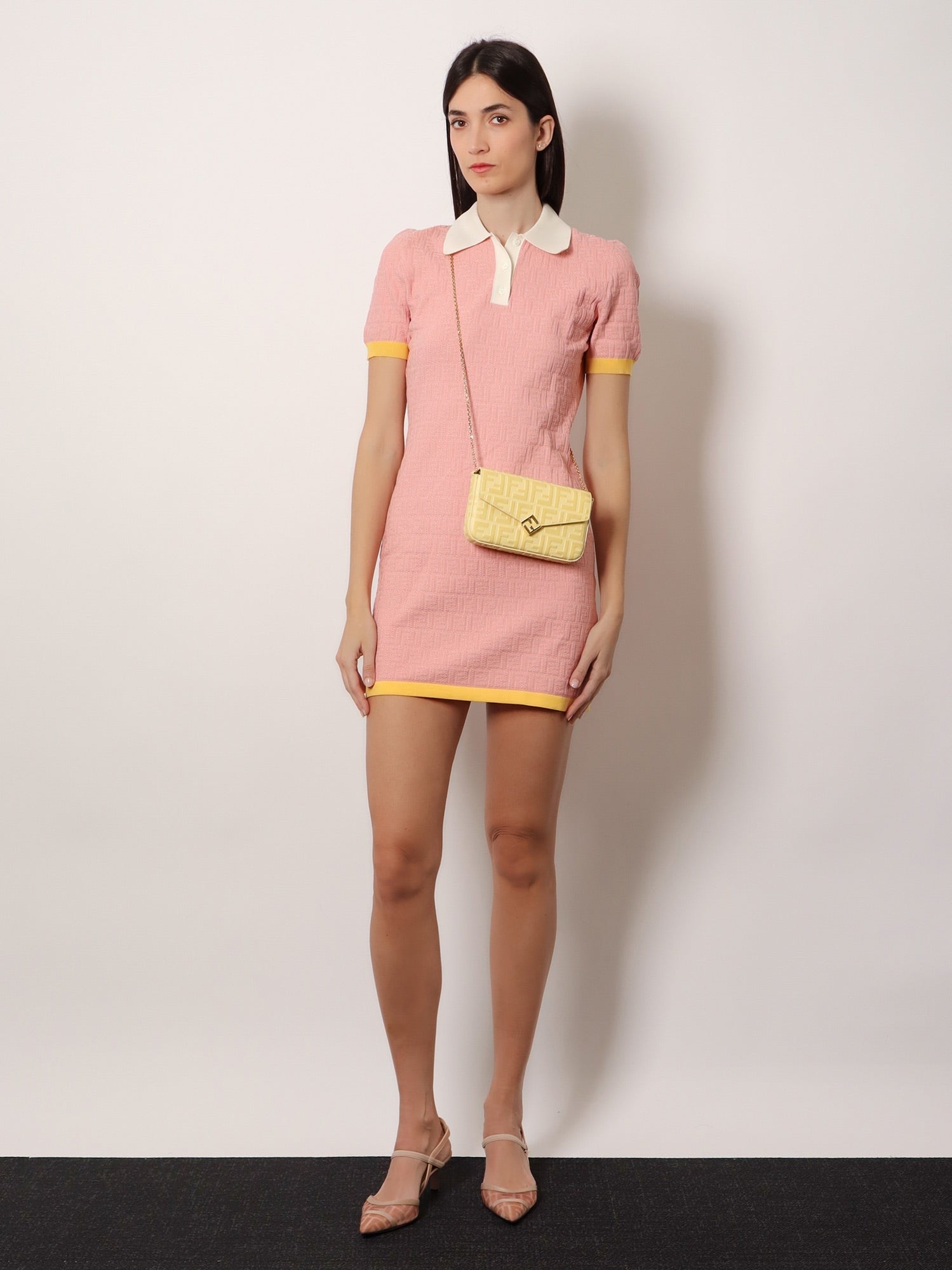 Fendi Women's Color Block Dress Blue