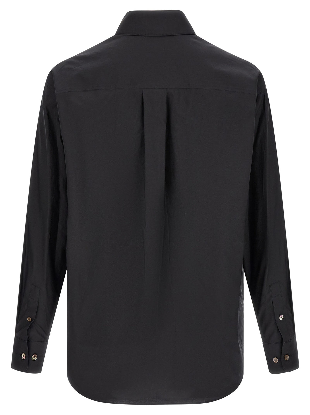 Lemaire Cotton and Silk Shirt Black