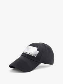 Balenciaga Men's Cotton Baseball Cap Black