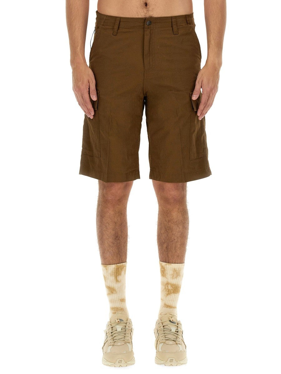 Carhartt Wip Men's Cotton Bermuda Shorts Brown