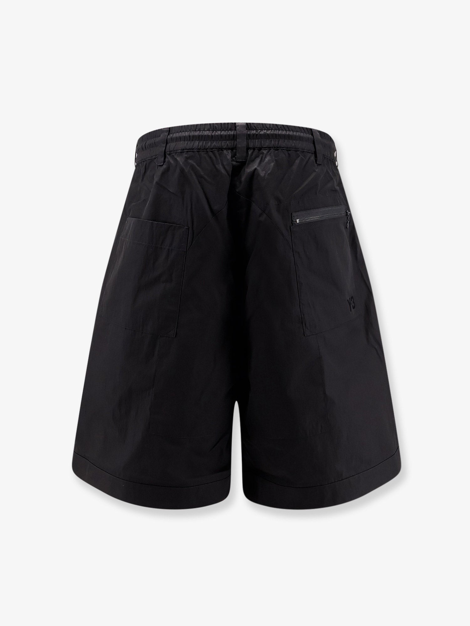Y-3 Men's Cotton Blend Cargo Bermuda Shorts Black