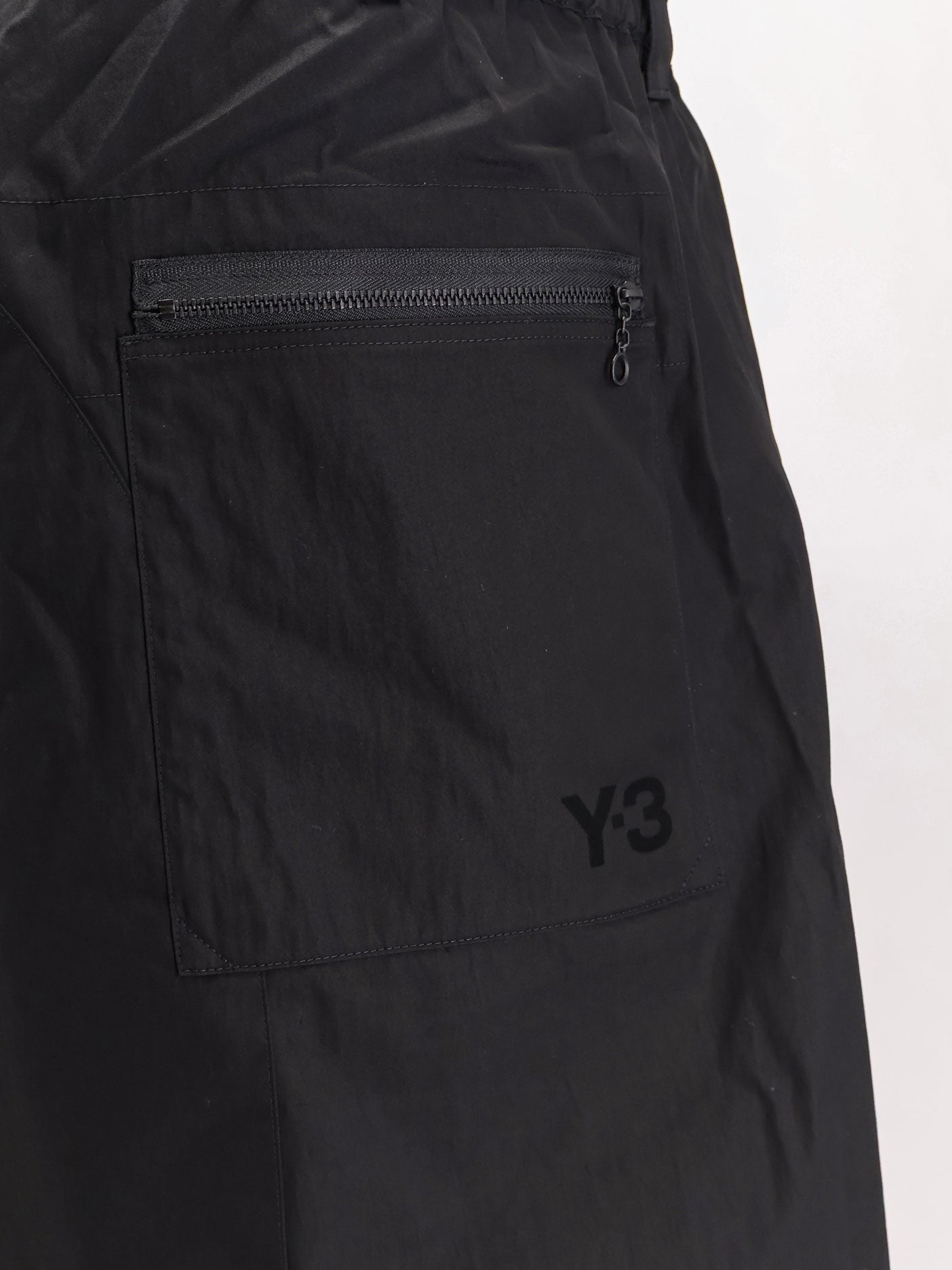 Y-3 Men's Cotton Blend Cargo Bermuda Shorts Black