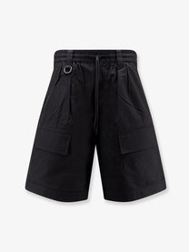 Y-3 Men's Cotton Blend Cargo Bermuda Shorts Black