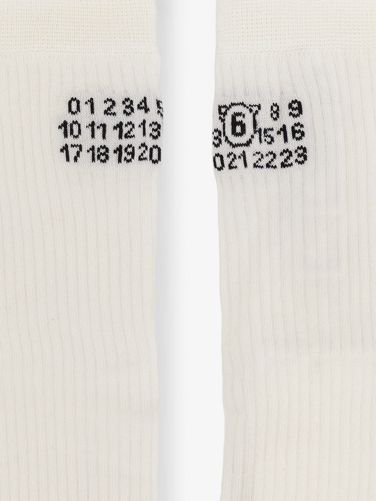 MM6 Maison Margiela Unisex Cotton Blend Socks White