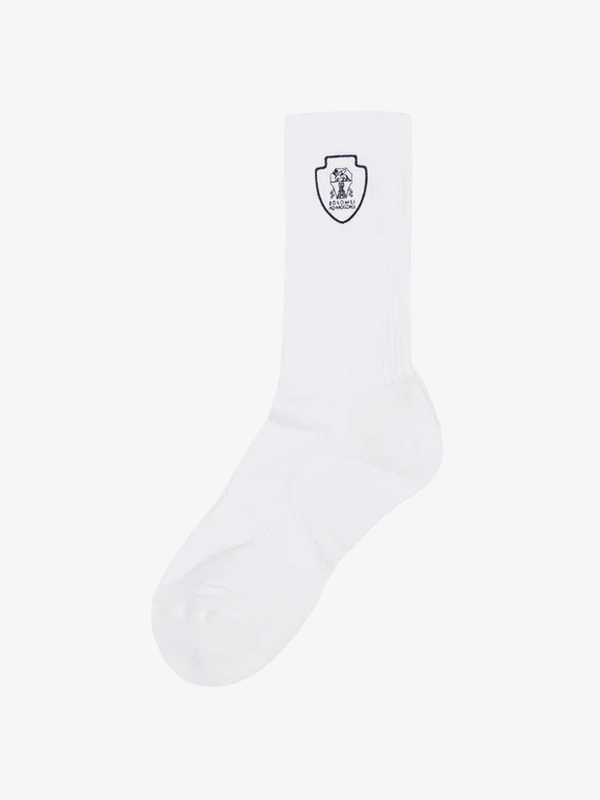 Brunello Cucinelli Men's Cotton Blend Socks White