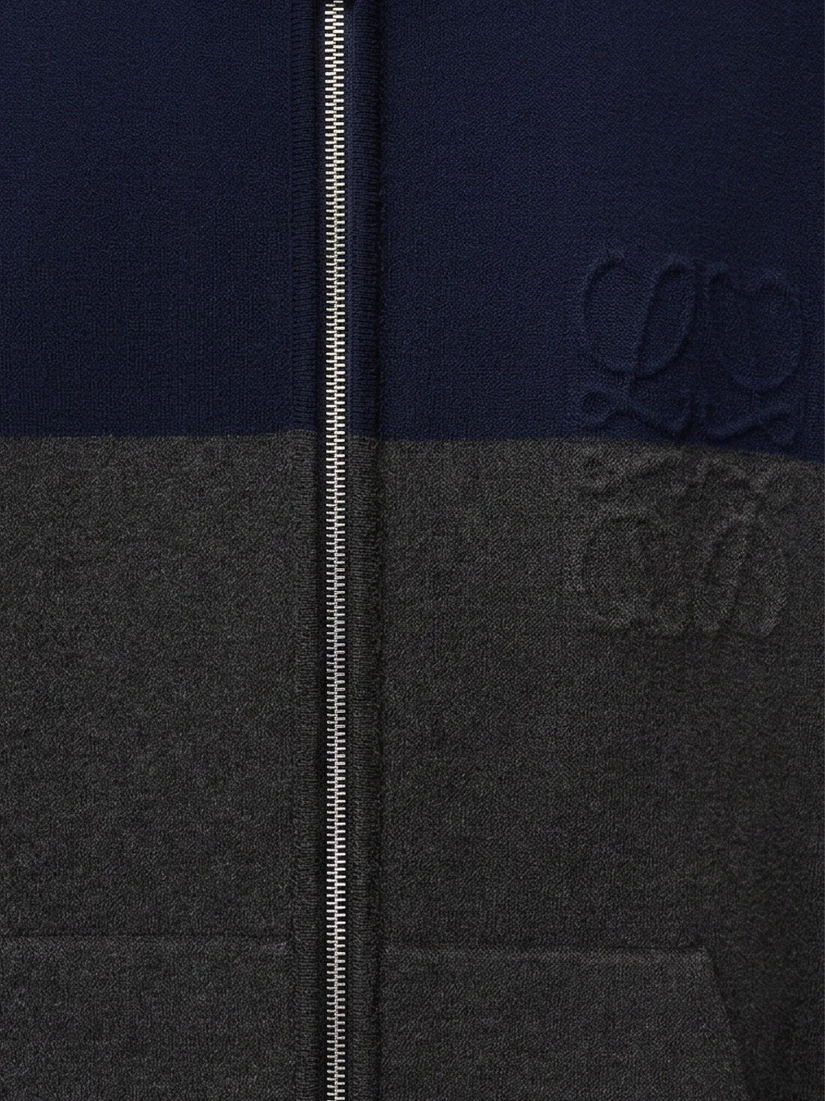 Loewe Men's Cotton Blend Zip up Cardigan Blue