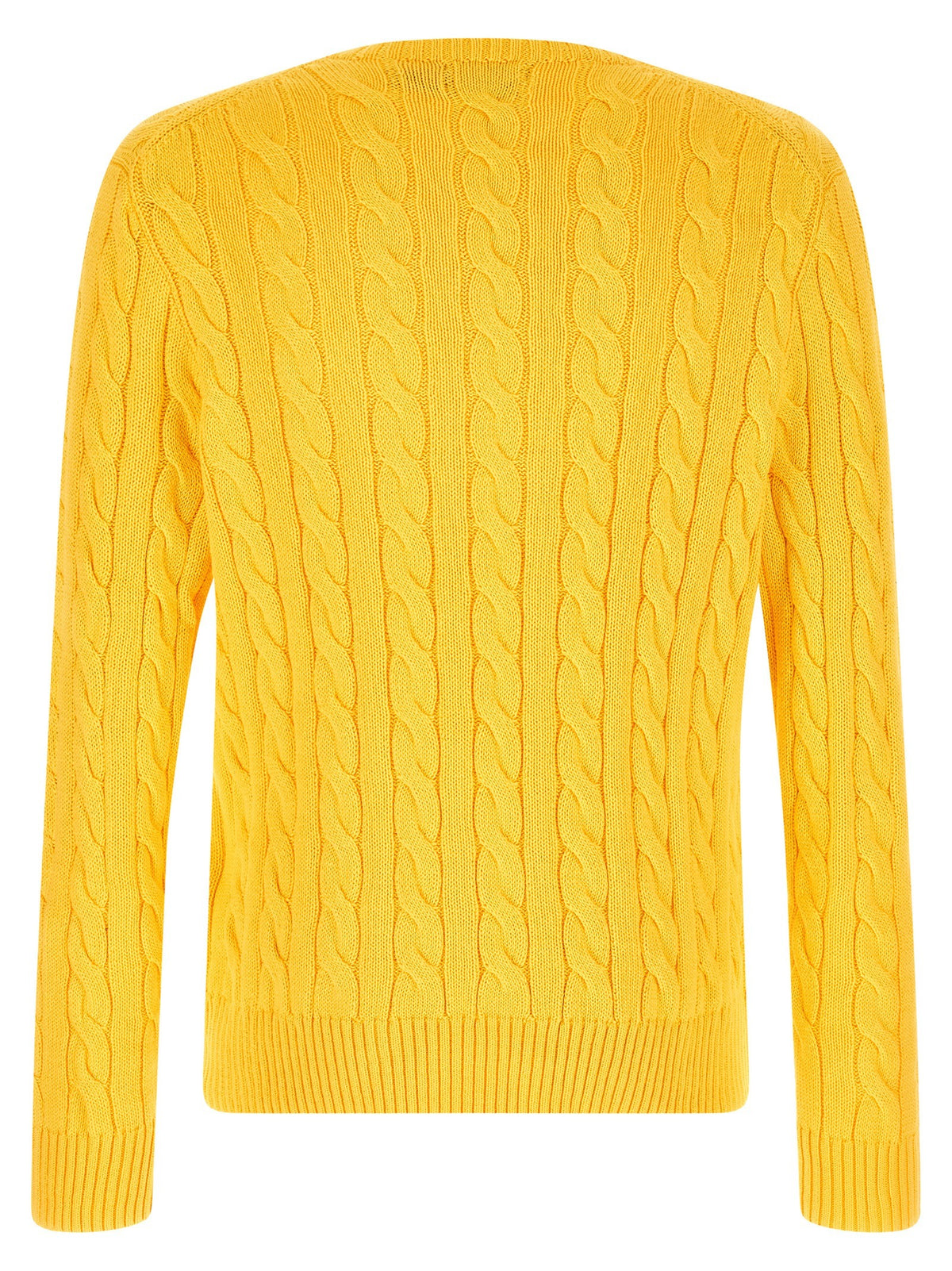 Polo Ralph Lauren Cotton Braided Sweater Yellow