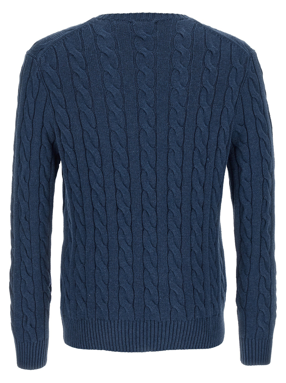 Polo Ralph Lauren Cotton Braided Sweater Blue