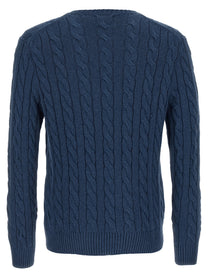 Polo Ralph Lauren Cotton Braided Sweater Blue