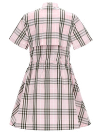 Burberry Women's Cotton Check Dress Blue
