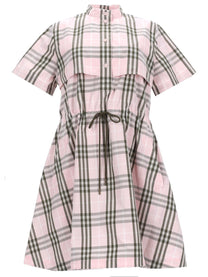 Burberry Women's Cotton Check Dress Blue