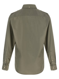 Brunello Cucinelli Cotton Chevron Shirt Green, view 2