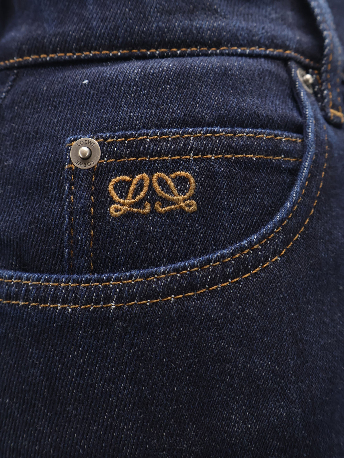 Loewe Women's Cotton Denim Jeans Blue