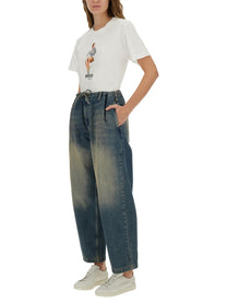 Moschino Jeans Women's Cotton Denim Pants Blue