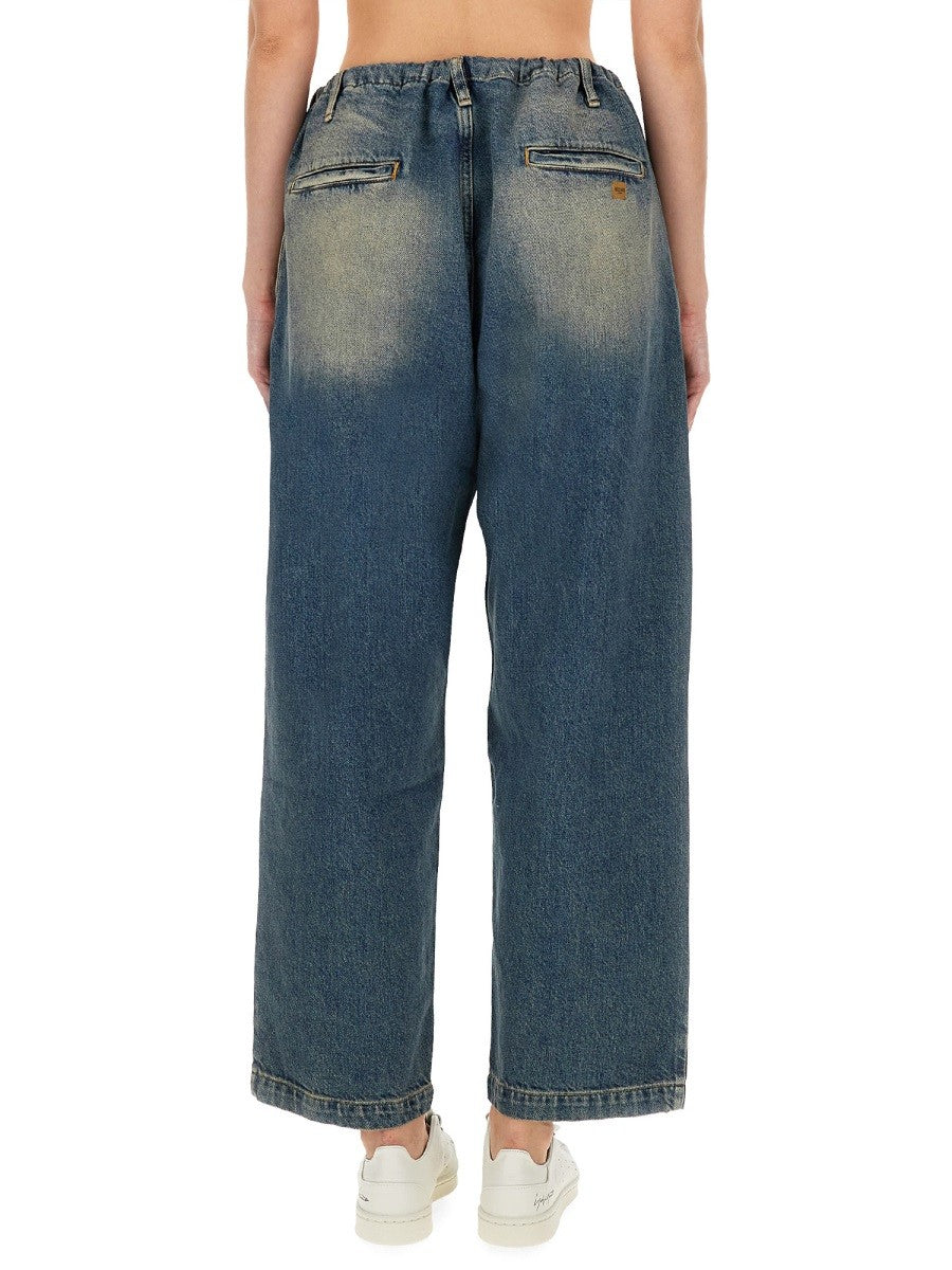 Moschino Jeans Women's Cotton Denim Pants Blue
