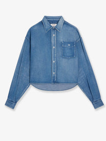 Celine Women's Cotton Denim Shirt Blue