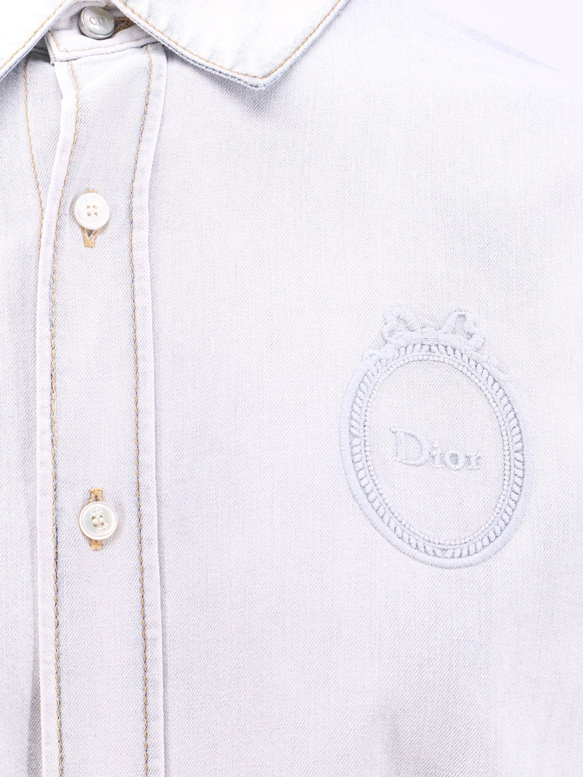 Dior Women's Cotton Denim Shirt Grey, view 3