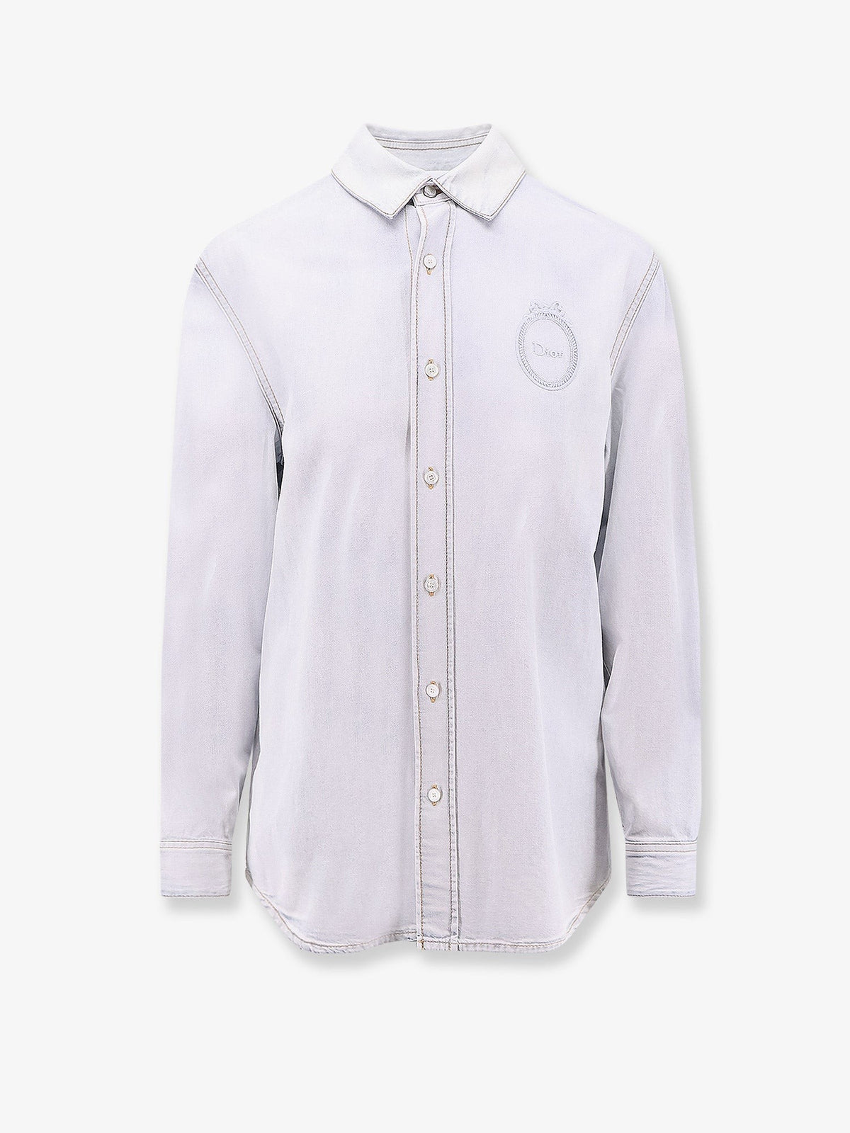 Dior Women's Cotton Denim Shirt Grey