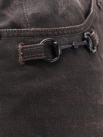 Gucci Men's Cotton Denim Trousers Brown, view 3
