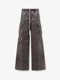 DRKSHDW Men's Cotton Double Cargo Jumbo Beas Trousers GRAVEL