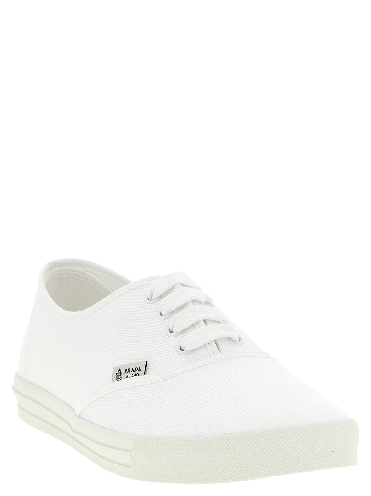 PRADA Cotton Drill Sneakers White