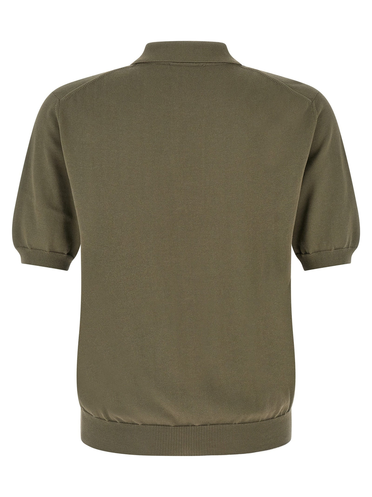 Zanone Cotton Knit Polo Shirt Green