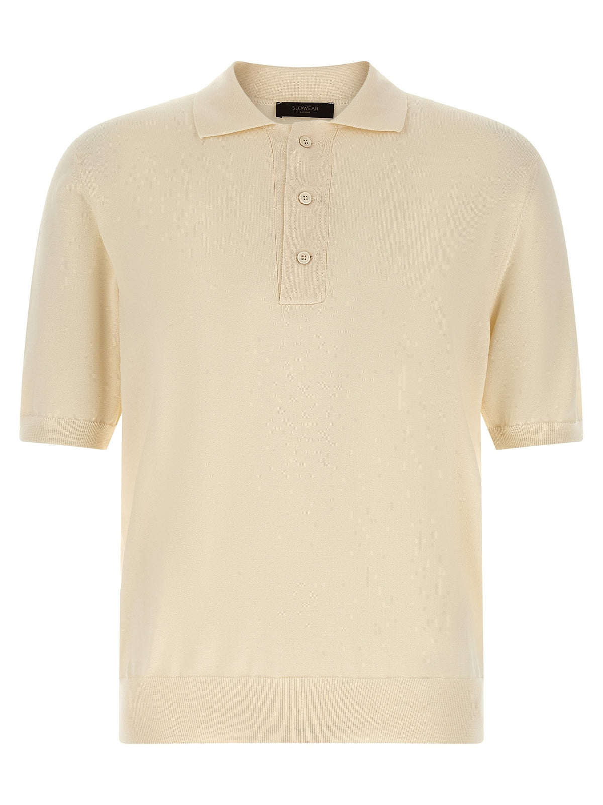 Zanone Cotton Knit Polo Shirt Beige