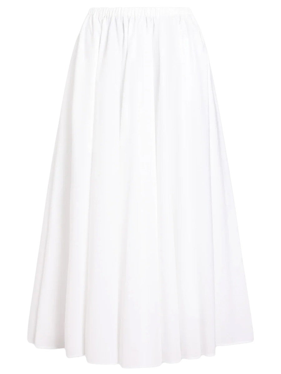 Patou Women's Cotton Midi Skirt White