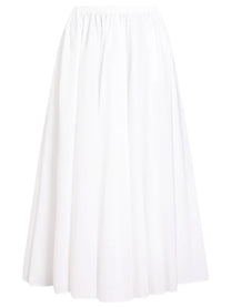 Patou Women's Cotton Midi Skirt White