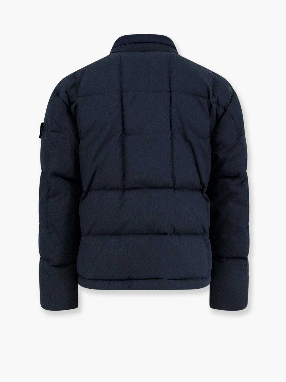 Stone Island Men's Cotton Nylon Tela Down Jacket Blue