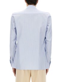 Valentino Men's Cotton Oxford Shirt Blue